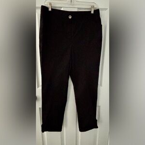 Chico's Black Pants Straight-Leg Ankle-Length